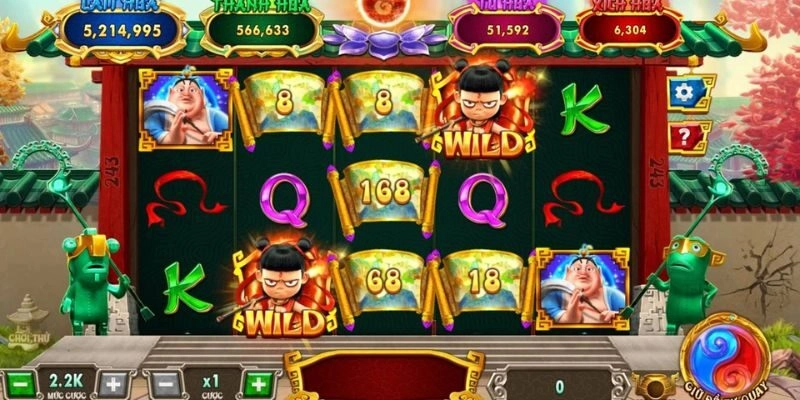 Các vòng chơi trong quay Slots Na Tra Ma Đồng Giáng Thế